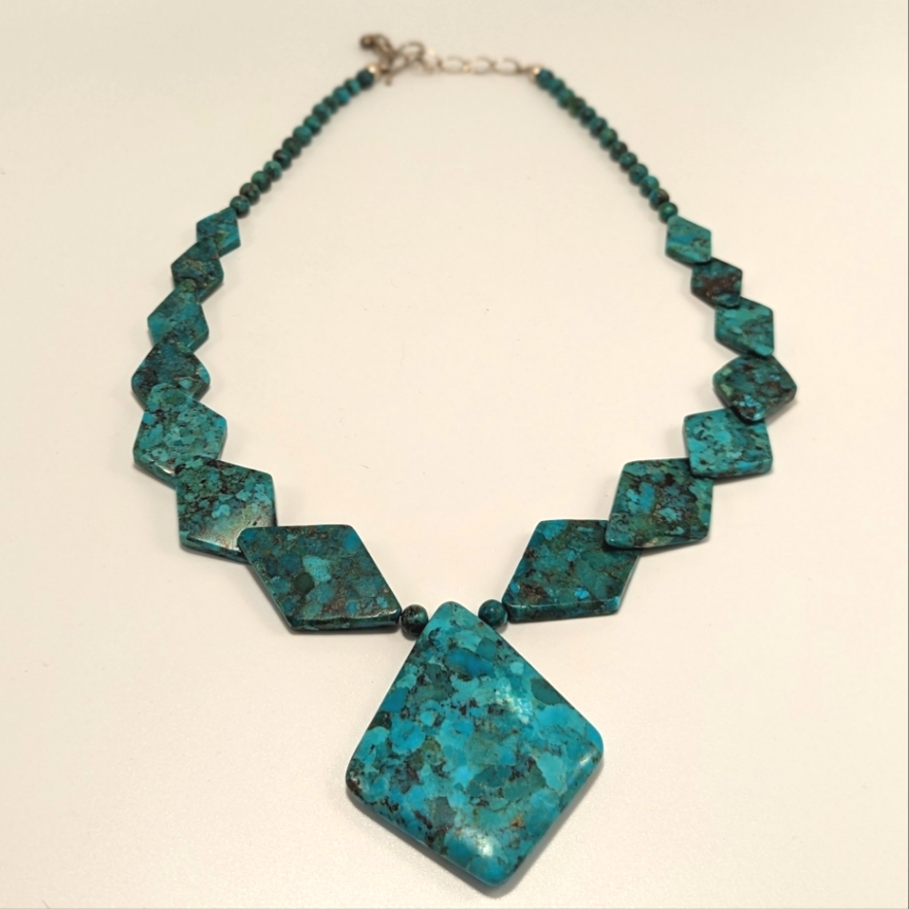 925 Sterling Silver Jay King Turquoise Statement Necklace